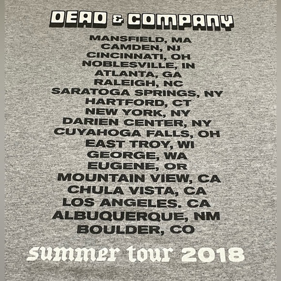 AWESOME “DEAD & COMPANY” SUMMER TOUR 2018 USA GRATEFUL DEAD T-SHIRT SIZE XL GUC! - Picture 4 of 10